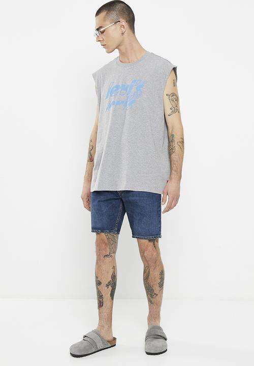 Levi’s® - Graph cali muscle tank z poster logo tan - grey 