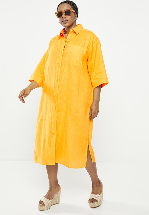 Me&B - Plus linen shirt dress - mango