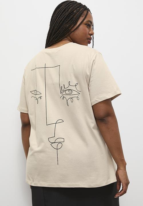 Superbalist - Back face graphic tee - stone