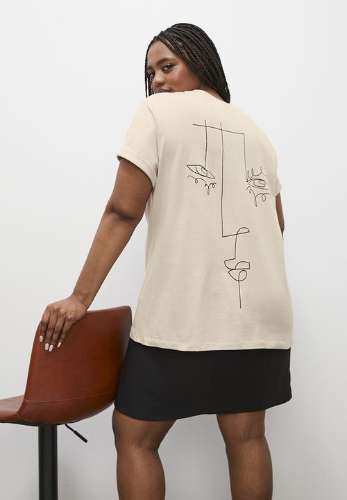 Superbalist - Back face graphic tee - stone
