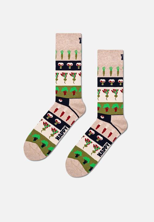Happy Socks - Veggie stripe sock - beige