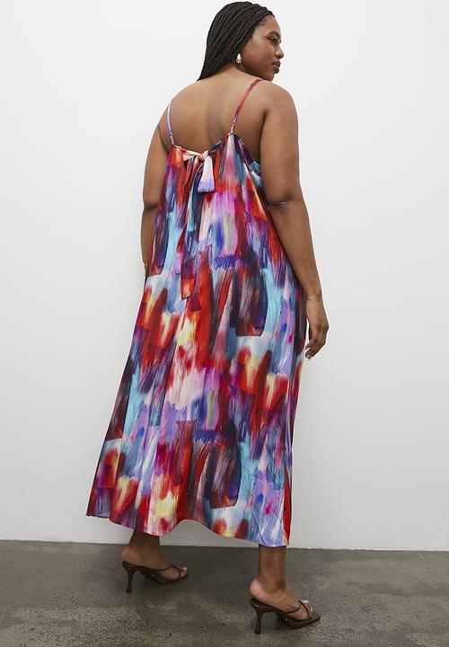 Superbalist - Trapeze dress with back tie - multi 