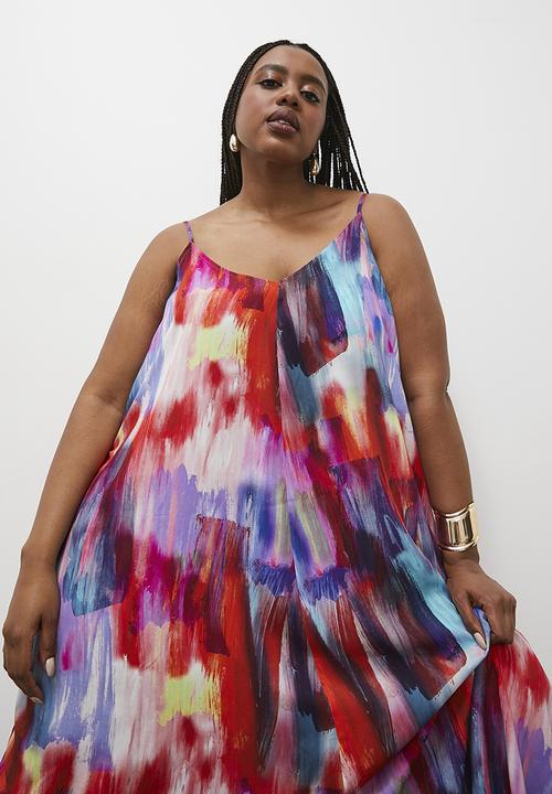 Superbalist - Trapeze dress with back tie - multi 