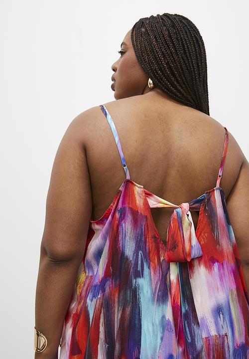 Superbalist - Trapeze dress with back tie - multi 