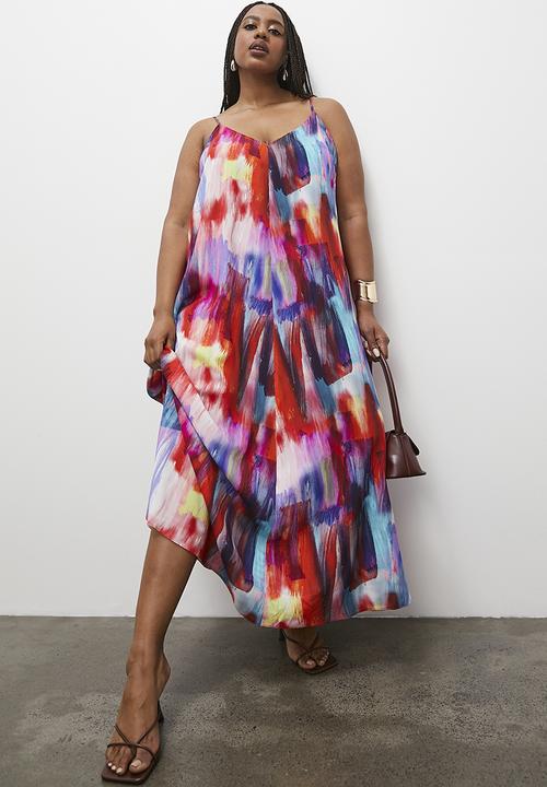 Superbalist - Trapeze dress with back tie - multi 