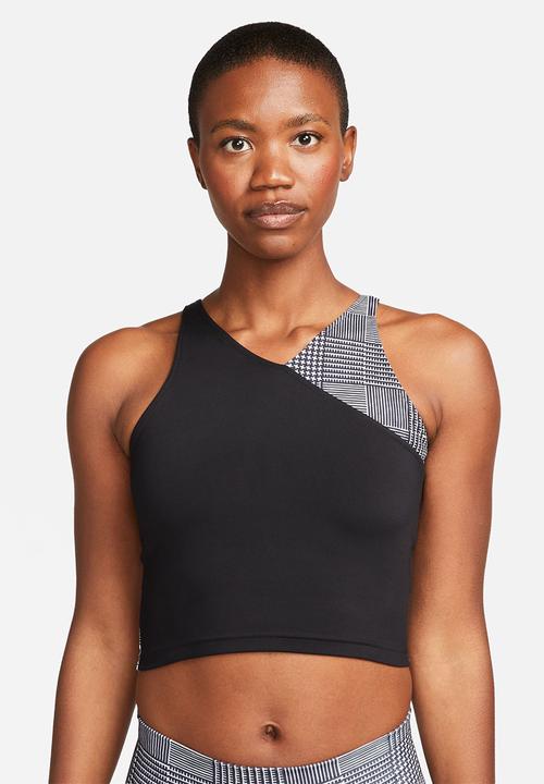 Nike - W ny df crop tank nv+ - black/black/anthracite/white