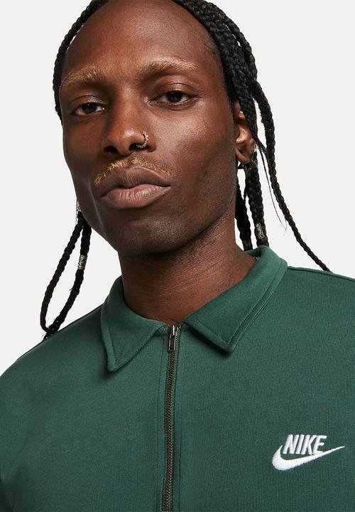 Nike - NSW Club + knit ls top cb - fir/wht/blk