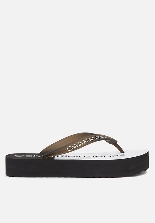Calvin Klein - Beach sandal flatform - black/white