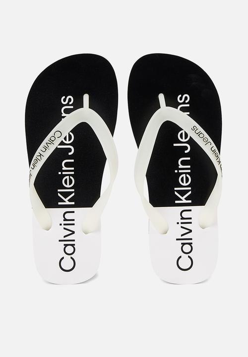 Calvin Klein - Beach sandal flatform - white/black