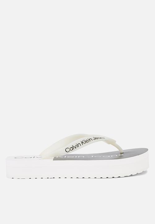 Calvin Klein - Beach sandal flatform - white/black