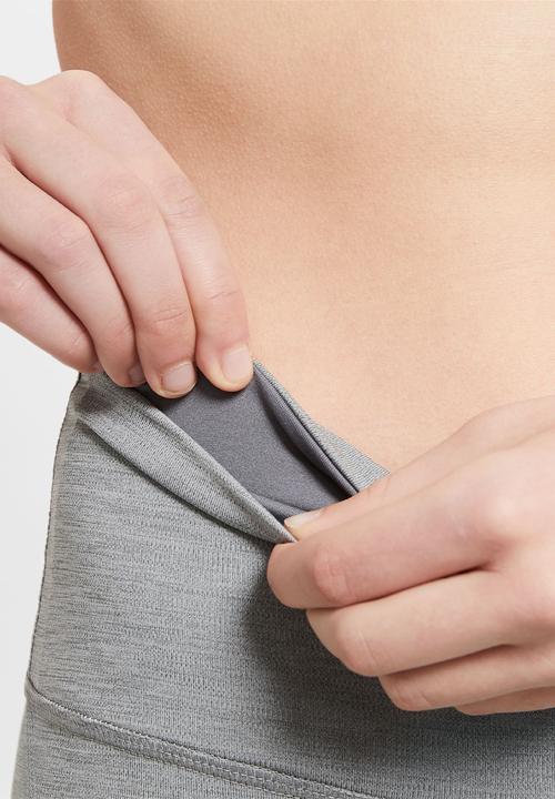 Nike - W nk df fast crop - smoke grey/htr/reflective silv