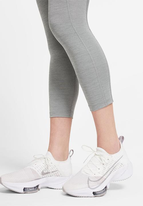 Nike - W nk df fast crop - smoke grey/htr/reflective silv