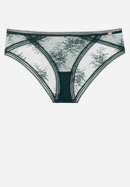 Janet Reger - Statement starlight brief - emerald