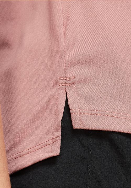 Nike - W nk df swoosh hbr short sleeve top - red stardust/fierce pink