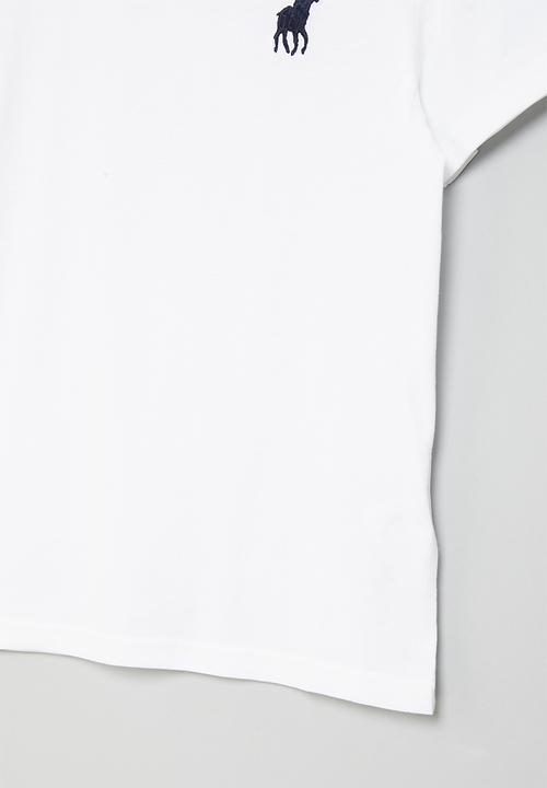 POLO - Boys numerical v-neck - white