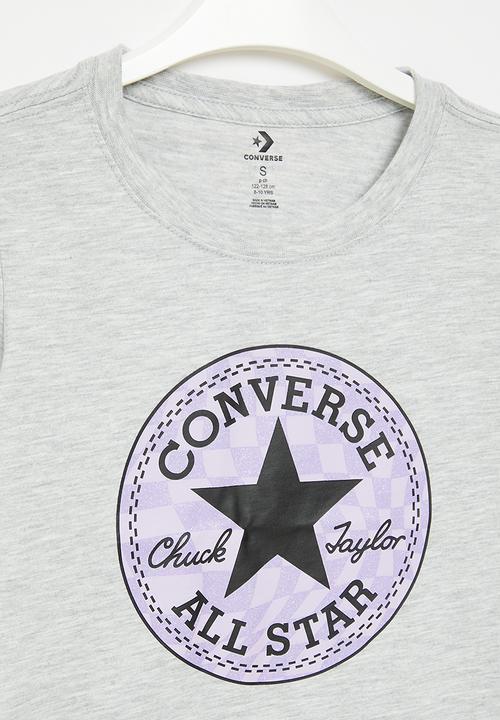 Converse - Teen short sleeve chuck patch gfx T-shirt - light gray heather