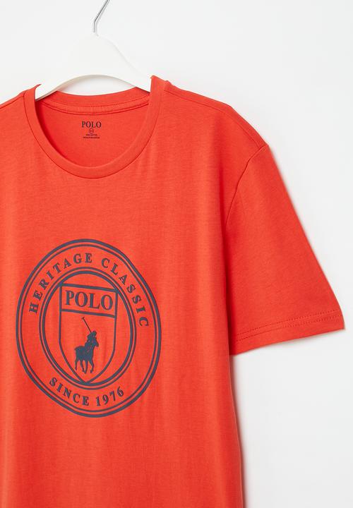 POLO - Boys crest printed tee - red