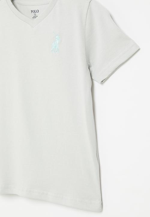 POLO - Boys numerical v neck - grey