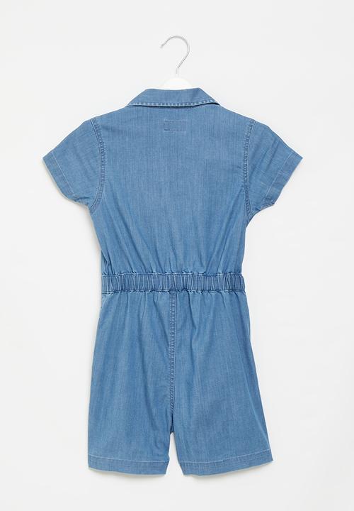 POLO - Girls chambray jumpsuit - medium wash