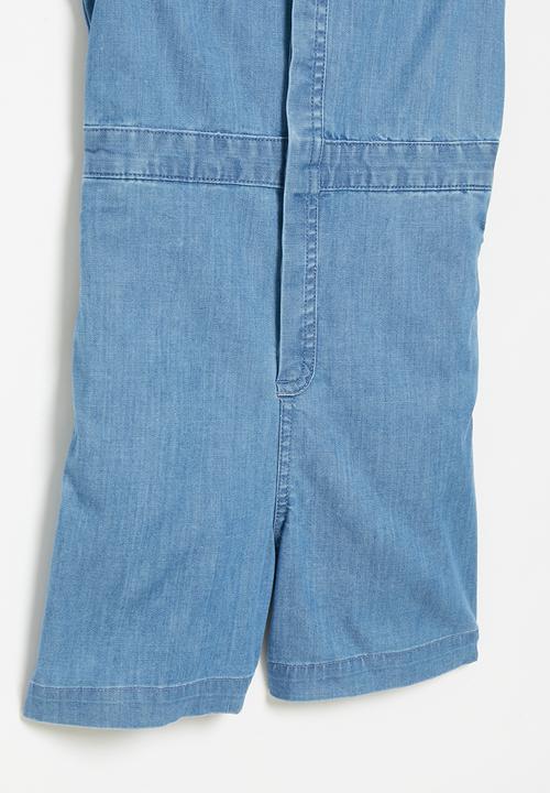 POLO - Girls chambray jumpsuit - medium wash