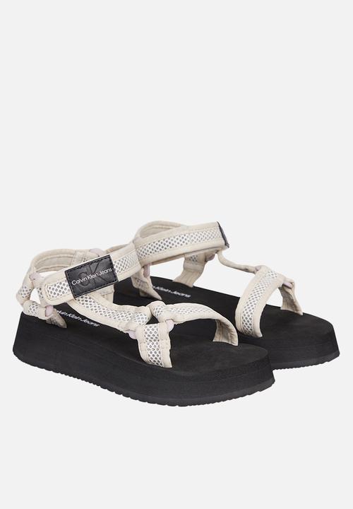 Calvin Klein - Prefresato sandal webbing mesh - eggshell