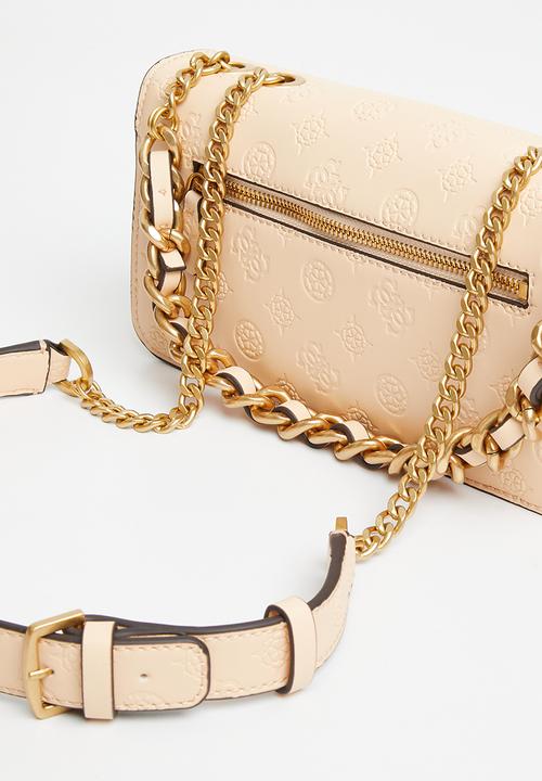 GUESS - Geva convertible xbody flap - apricot cream logo