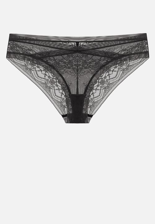 Janet Reger - Statement wildflower brazilian - graphite