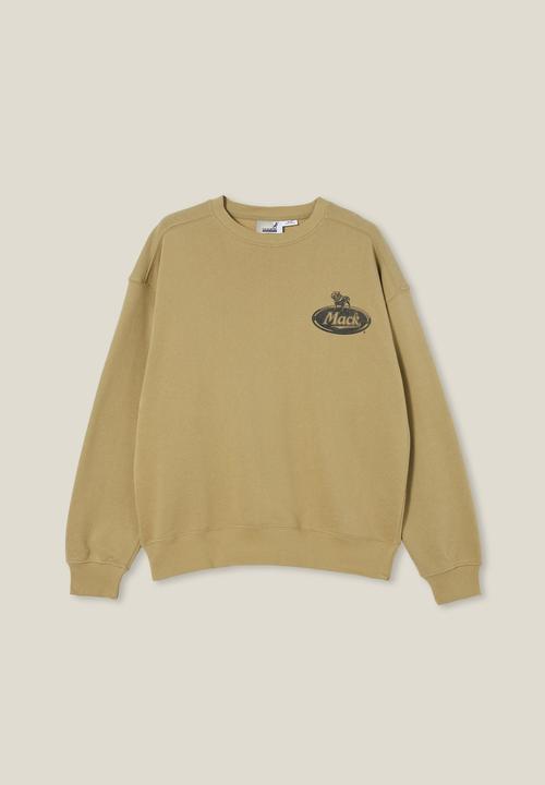 Cotton On - Mack trucks oversized sweater - lcn mac blair green/monochrome