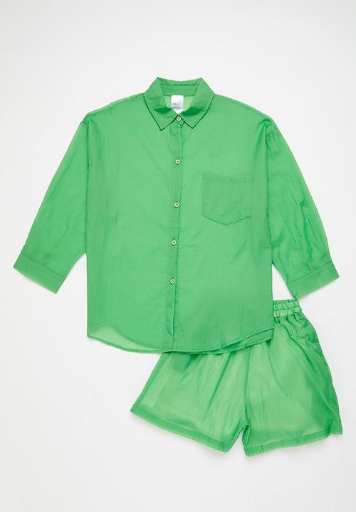 Pop Candy - Girls short and shirt set - green