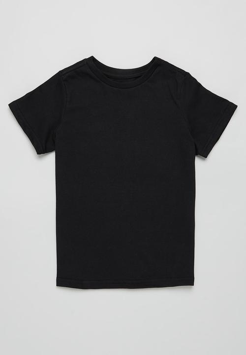 Pop Candy - Younger boys 2 pack basic tee - black & white