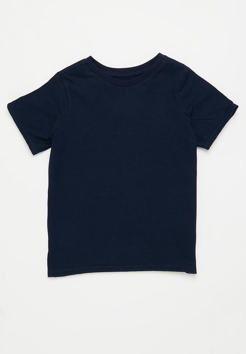 Pop Candy - Younger boys 2 pack basic tee - grey & navy