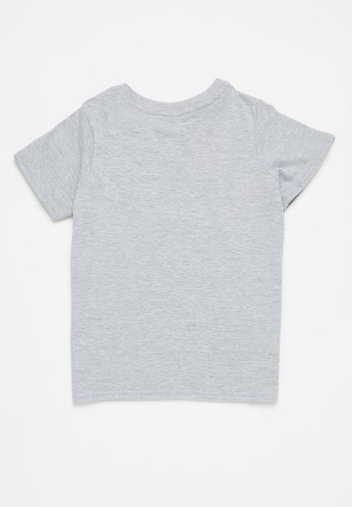 Pop Candy - Younger boys 2 pack basic tee - grey & navy