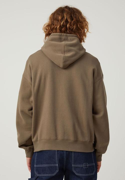 Cotton On - Mack trucks oversized hoodie - lcn mac mud green / bulldog logo