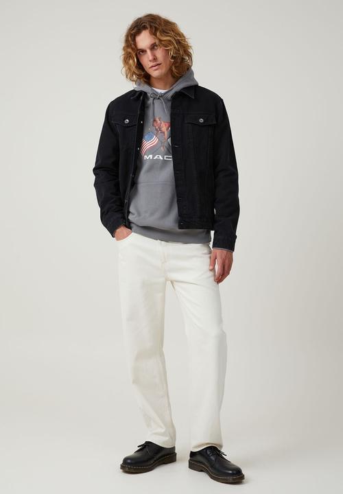 Cotton On - Mack trucks oversized hoodie - lcn mac slate stone / crossed flags