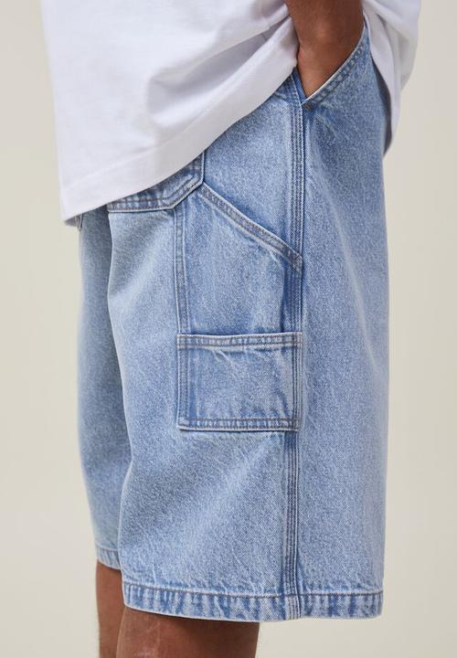 Cotton On - Carpenter short - washed out denim