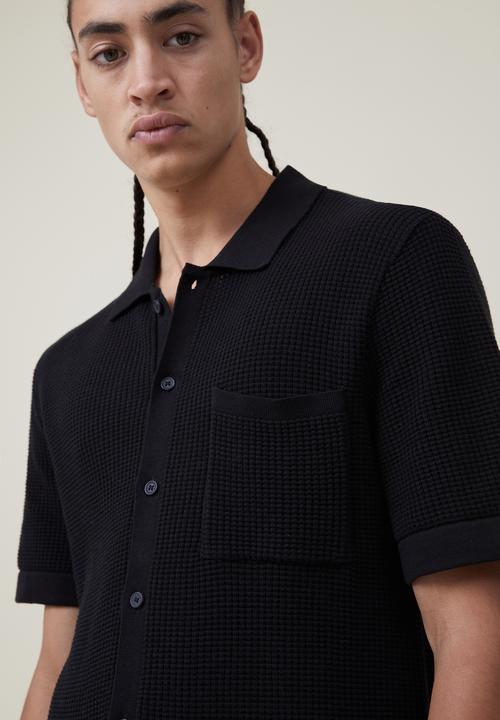 Cotton On - Pablo short sleeve shirt - black