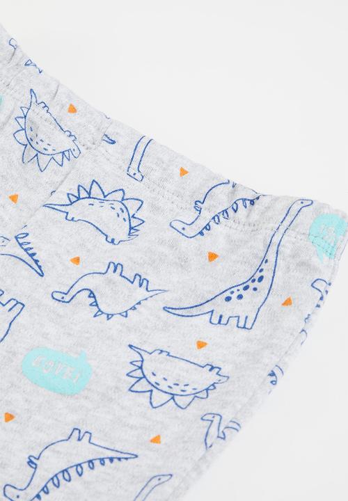 Pop Candy - Baby boys romper set - blue & grey 