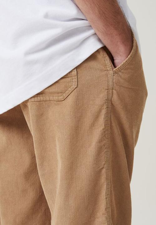 Cotton On - Elastic worker pant - pebble cord