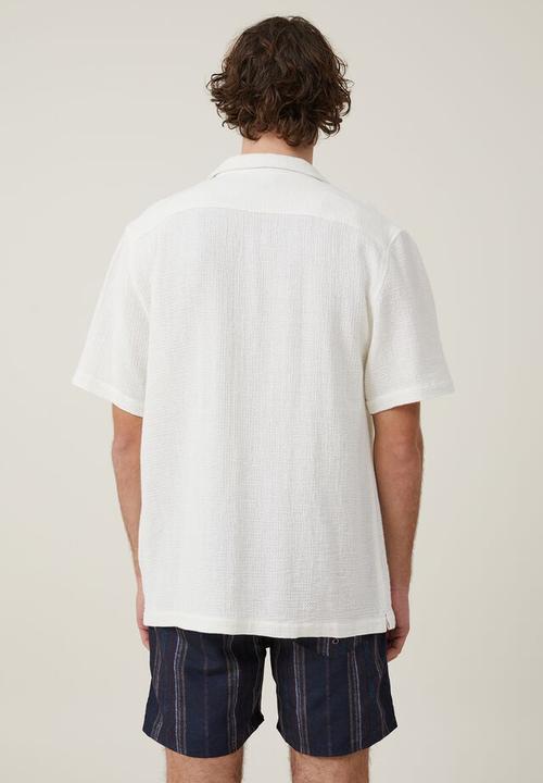 Cotton On - Kahuna short - textured navy stripe