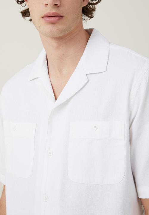 Cotton On - Utility short sleeve shirt - white