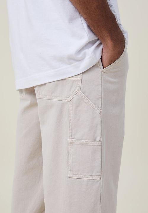 Cotton On - Loose fit pant - carpenter washed stone twill