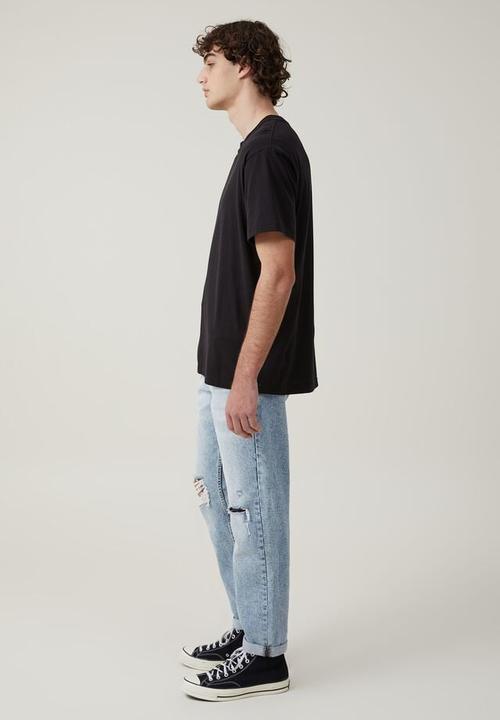Cotton On - Relaxed tapered jean - san diego blue rip