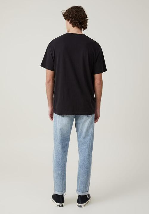 Cotton On - Relaxed tapered jean - san diego blue rip