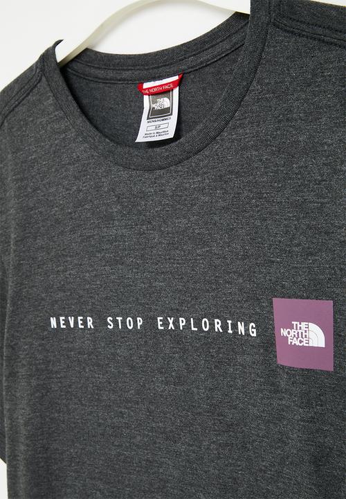 The North Face - Mens short sleeve never stop exploring tee - grey