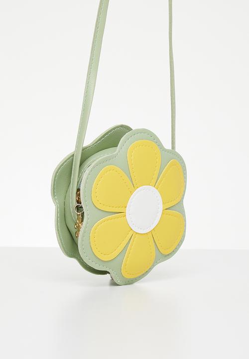 Pop Candy - Flower crossbody bag - green & yellow