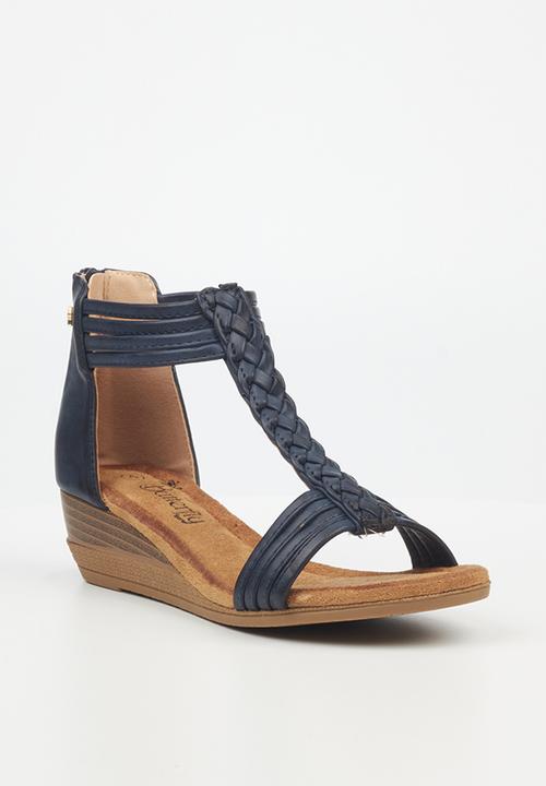 Butterfly Feet - Linah 2 wedge heel - navy