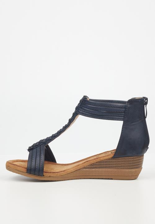 Butterfly Feet - Linah 2 wedge heel - navy