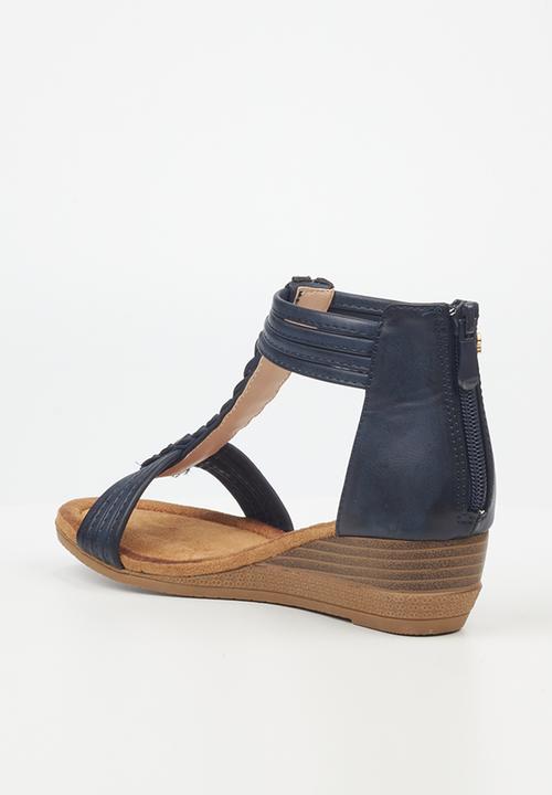 Butterfly Feet - Linah 2 wedge heel - navy