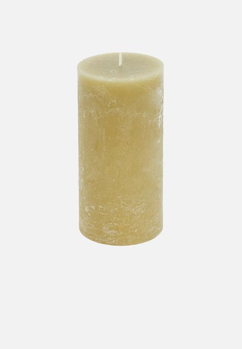 H&S - Pillar candle - olive