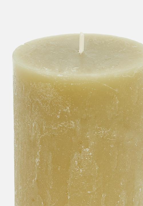 H&S - Pillar candle - olive